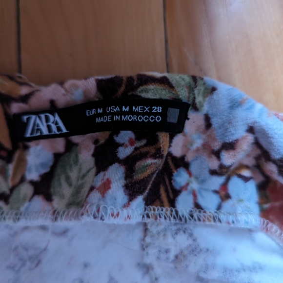 Zara floral miniskirt with belt - Picture 7 of 7